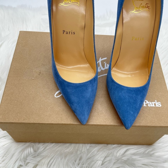 Christian Louboutin | Kate 100mm Velour Pumps - Picture 7 of 14